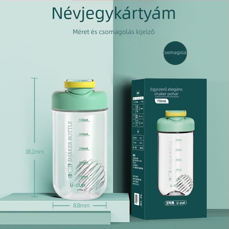 Acus 750 ml Tritan shaker pohár, fogantyúval és nyomófedéllel, szivárgásmentes italokhoz