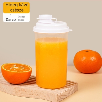 450 ml hordozható hideg italok shaker pohár kávéhoz és gyümölcslevekhez, szorosan záródó, élelmiszer-minőségű, hengeres forma