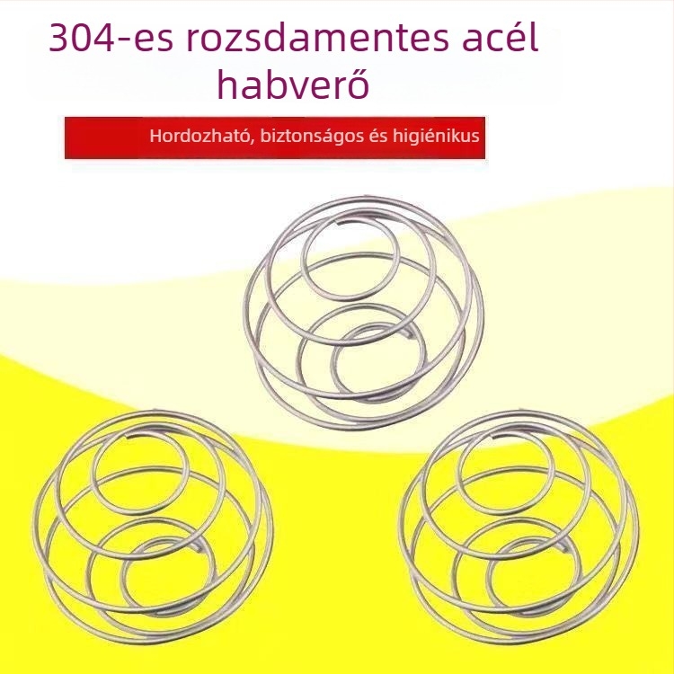 304 rozsdamentes acél rugólabda shaker pohárhoz – keveréshez italokhoz, például tejes teához, gyümölcsléhez és fehérje porhoz, élelmiszer-minőségű