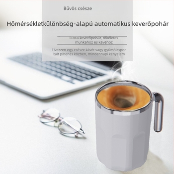 Okos hőmérséklet-nyomkövető automatikus keverővel, hordozható elektromos kávéscsésze, milkshake és fehérje shaker