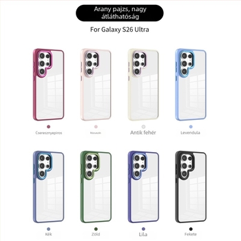 Átlátszó tok Samsung S25 Plus, S24 és S26 Ultra számára, Gold Shield Eagle Eye dizájnnal