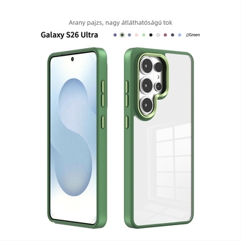 Átlátszó tok Samsung S25 Plus, S24 és S26 Ultra számára, Gold Shield Eagle Eye dizájnnal