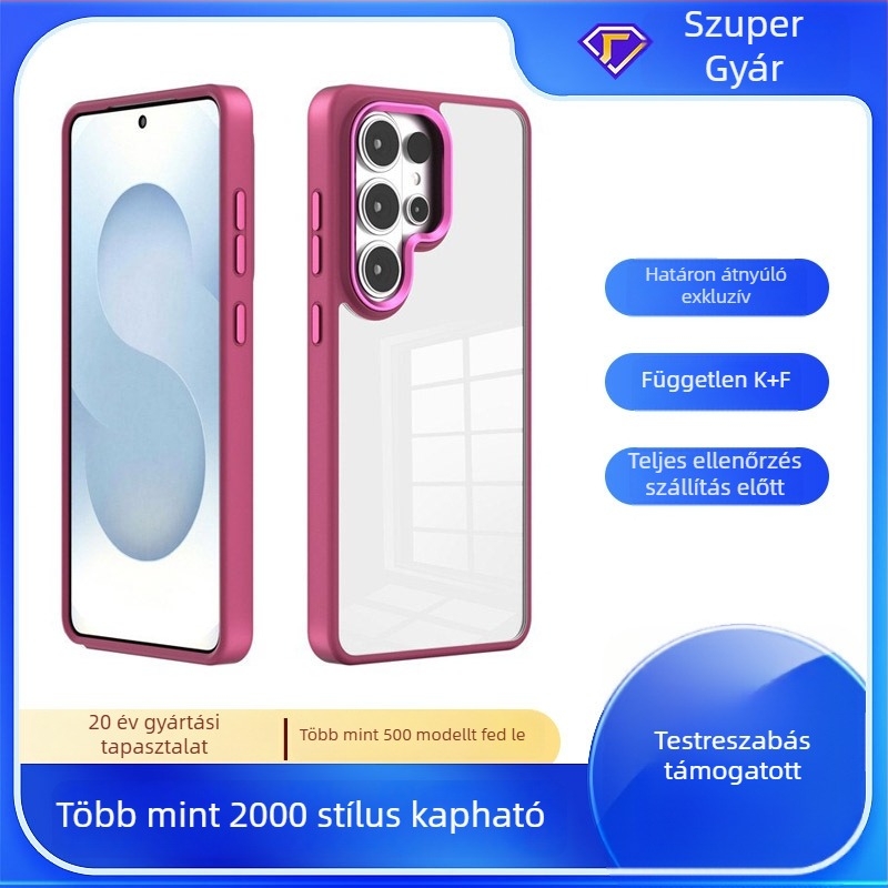 Átlátszó tok Samsung S25 Plus, S24 és S26 Ultra számára, Gold Shield Eagle Eye dizájnnal