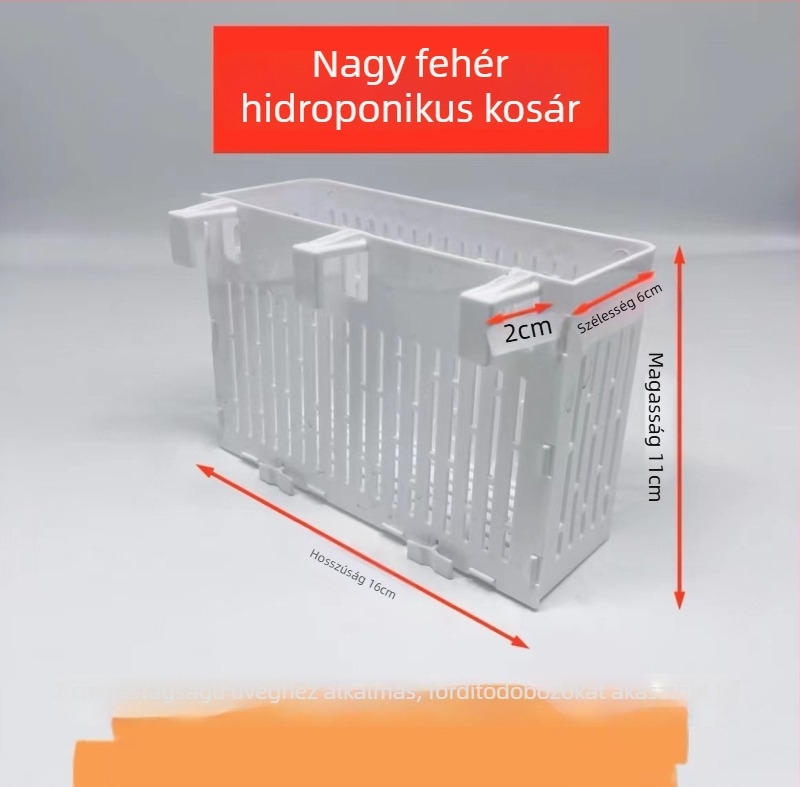 Hidropóniás ültetőkosár akváriumhoz — falra szerelhető tájépítés dekoráció vízben termesztett növényekkel