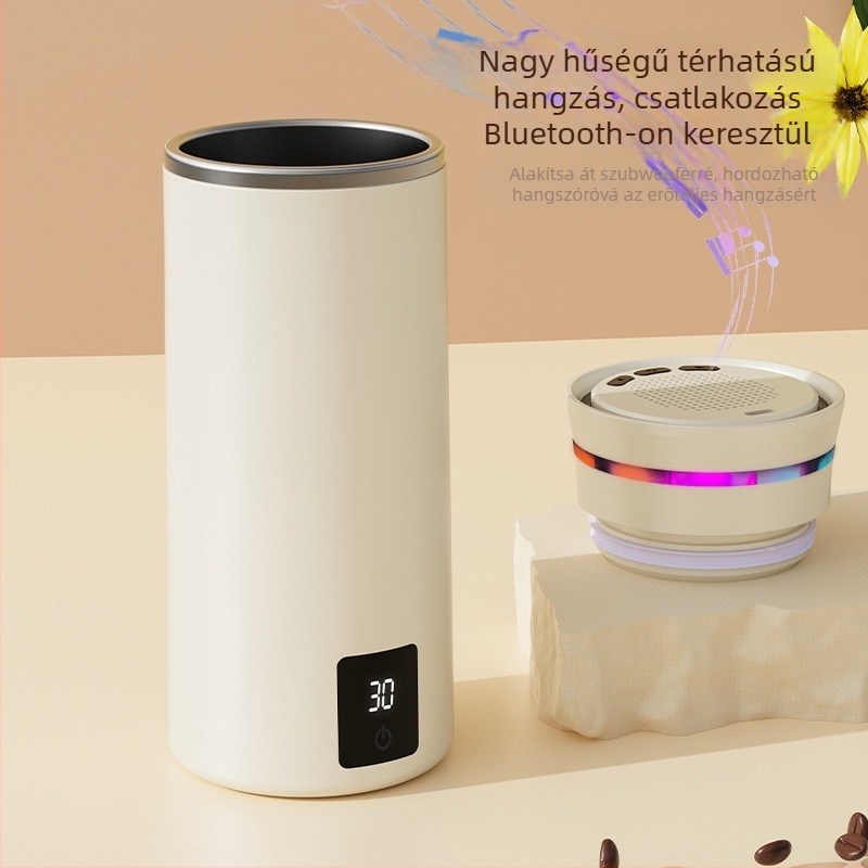 Automatikus zenés keverő pohár, újratölthető, hordozható vezeték nélküli kávéshaker