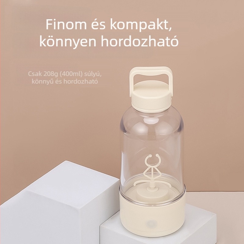 Rozsdamentes acél USB elektromos keverőpohár – hordozható kávé- és milkshake keverő, automatikus keverés