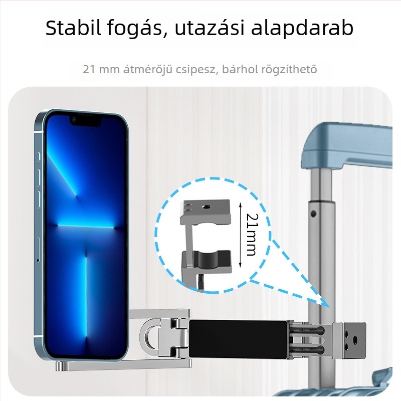 Háromszög alakú asztali telefontartó, ultra vékony, összecsukható és hordozható fotózásához