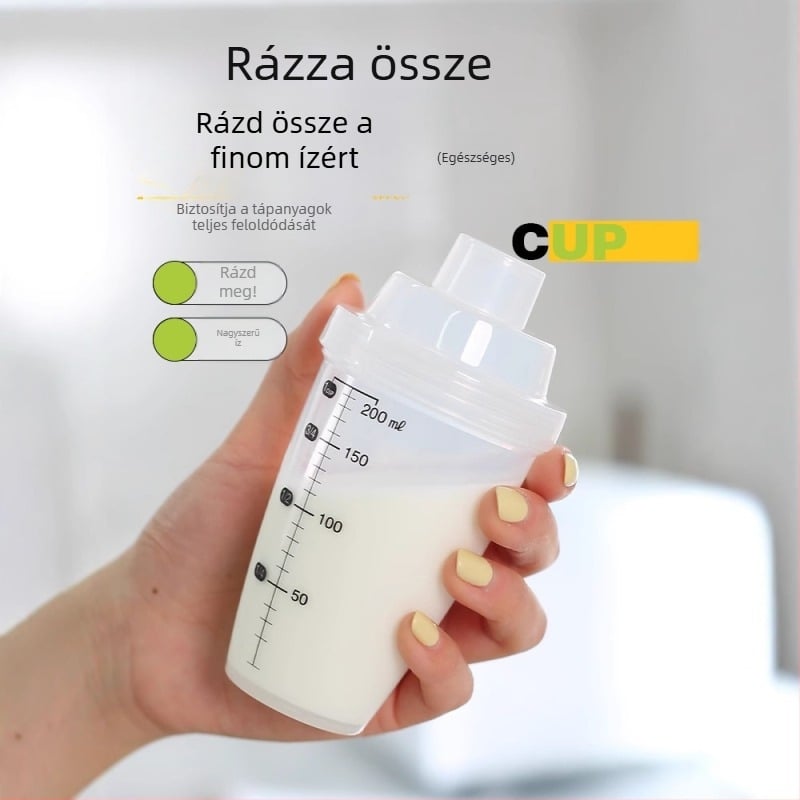 Fehérje shaker porhoz – fekete kávé íz, sporthoz