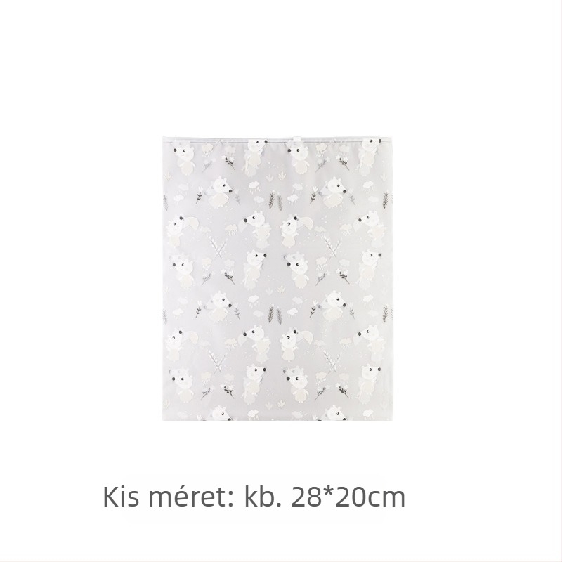 Utazási ruhatároló táska, hordozható matt felületű vízálló lezárható tasak, nagy méret 40×50 cm