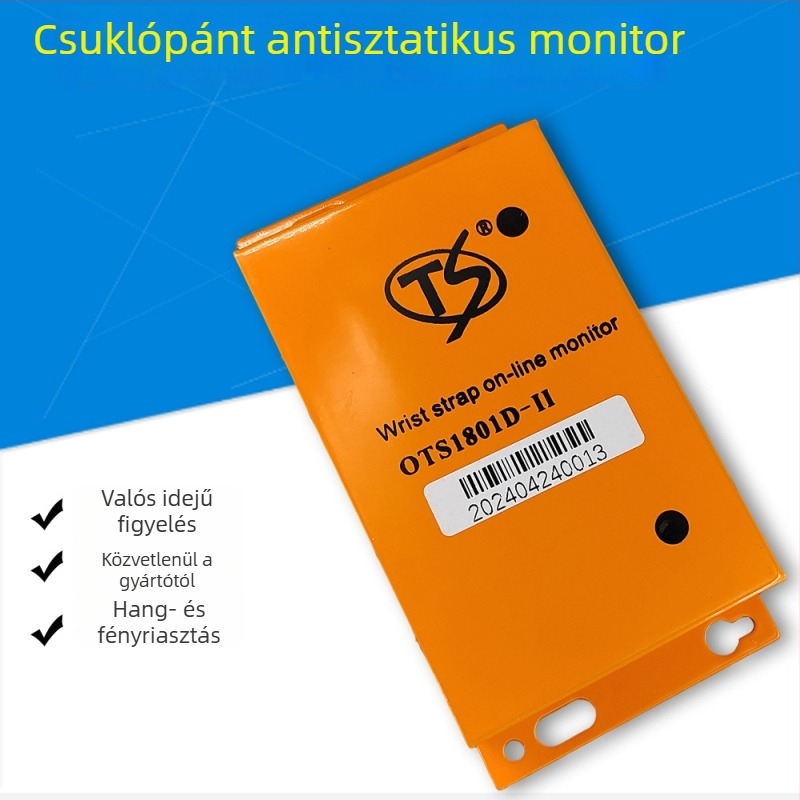 Kétállású anti‑statikus csuklópánt monitorozó teszter földelő riasztással