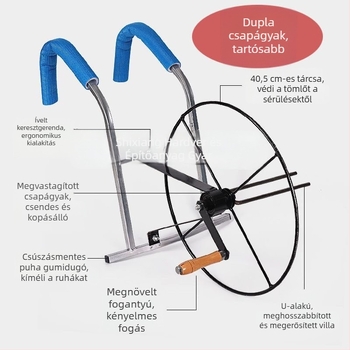 Vállra szerelhető öntöző tömlő orsó és tömlő tároló állvány