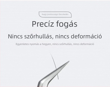 Magas pontosságú professzionális szempillacsipesz, csúszásmentes rozsdamentes acélból, Hercegnő-stílusú klip
