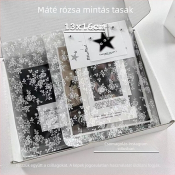 Instagram-stílusú matt rózsás dizájnú lapos nyílású hőzáras zacskók termékek csomagolásához és DIY kulturális-kreatív anyagok csomagolásához