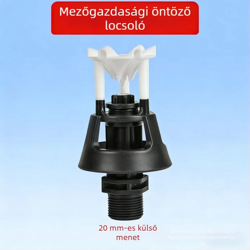 Földre szerelt homok elleni öntözőfej mezőgazdasági öntözéshez, 360°-os oszcilláló anti-kamra öntözőfej zöldségeskertek és gyep számára, teljes lefedettség holt zónák nélkül