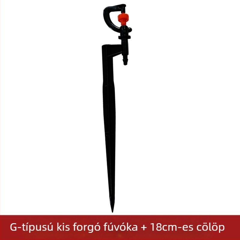 G-típusú mini forgófej mikropermetes öntözéshez, 18 cm-es földbe üthető tüske