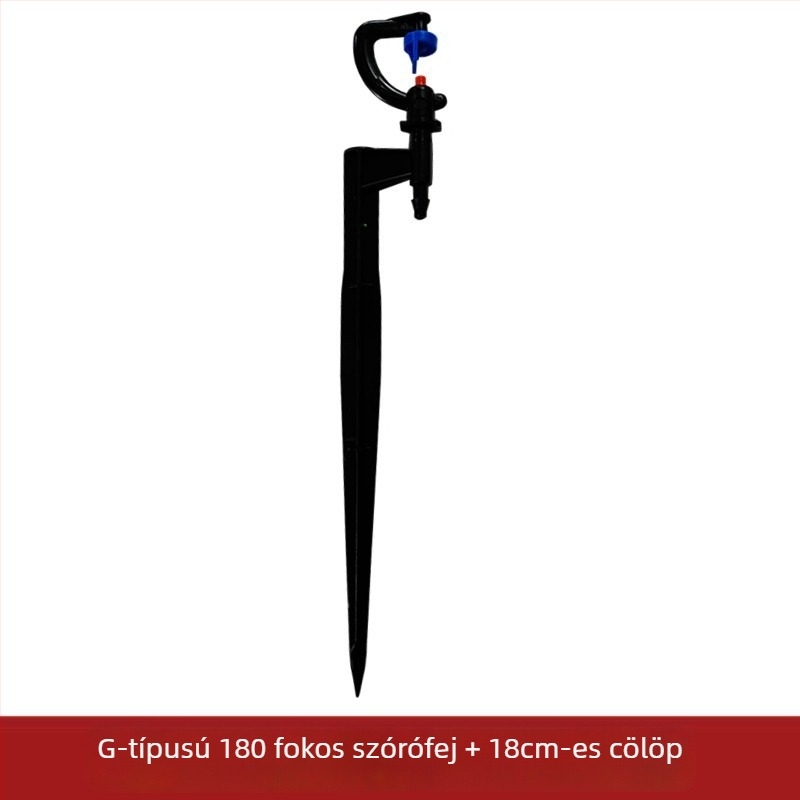 G-típusú mini forgófej mikropermetes öntözéshez, 18 cm-es földbe üthető tüske