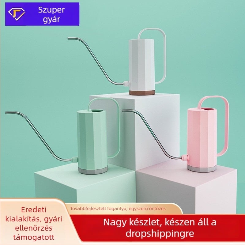 Átlátszó műanyag öntözőkanna pozsgásokhoz hosszú csővel