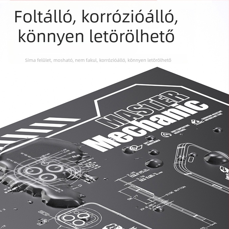 Repair Guy multifunkciós javító munkapad, hőálló csúszásmentes szigetelő párna mobiltelefonhoz, számítógéphez és tablet-hez, nagy méret