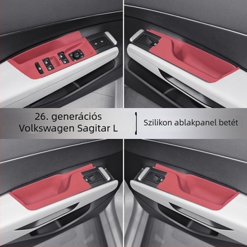 VW Sagitar L középkonzol szilikon pad, kompatibil 26 modellel; négy ajtó ablakemelésének védelme, csúszásmentes dekoratív belső kiegészítő.