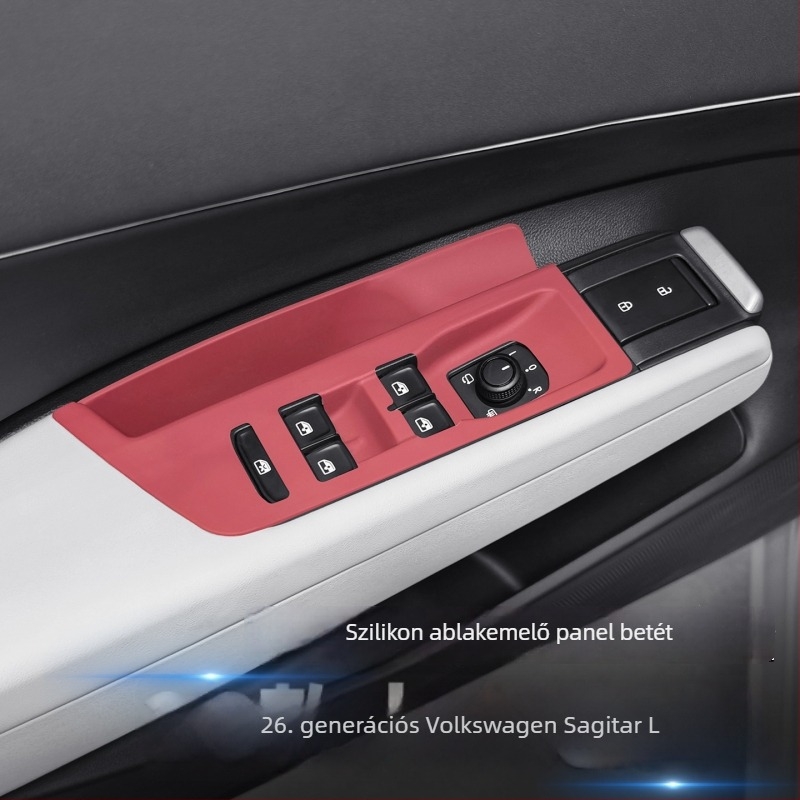 VW Sagitar L középkonzol szilikon pad, kompatibil 26 modellel; négy ajtó ablakemelésének védelme, csúszásmentes dekoratív belső kiegészítő.