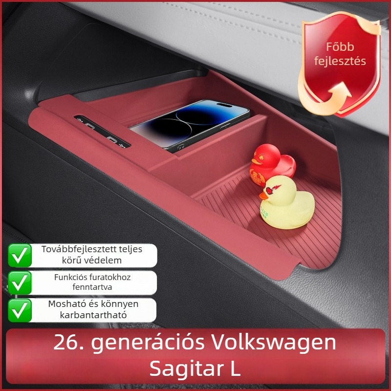 VW Sagitar L középkonzol szilikon pad, kompatibil 26 modellel; négy ajtó ablakemelésének védelme, csúszásmentes dekoratív belső kiegészítő.