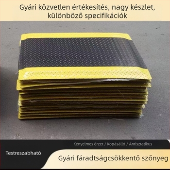 Antisztatikus antifáradtságos padlómat PVC-ből habbal és gumival, kopásálló, csúszásmentes, gyártósori használatra, 20 mm vastagság