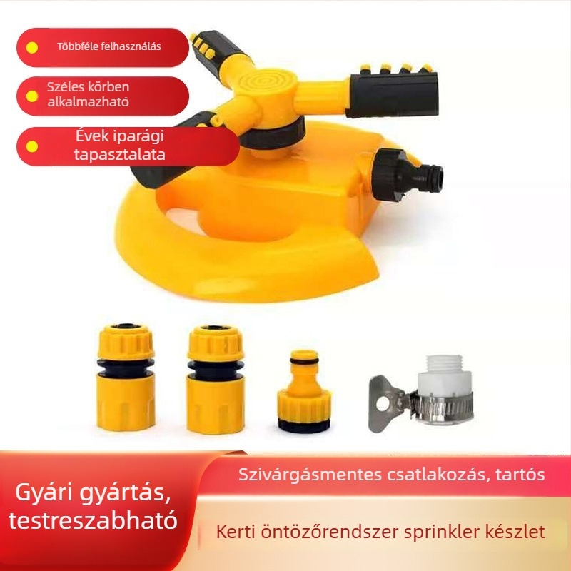 Kerti öntöző készlet forgó fúvókával a kert öntözéséhez és beton felületek nedvesítéséhez