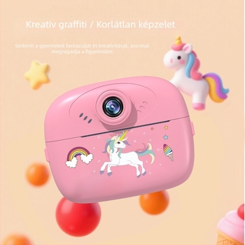 Gyerekeknek szóló azonnali nyomtatású kamera, videojáték-stílusú, okos SLR-hez hasonló játékkamera