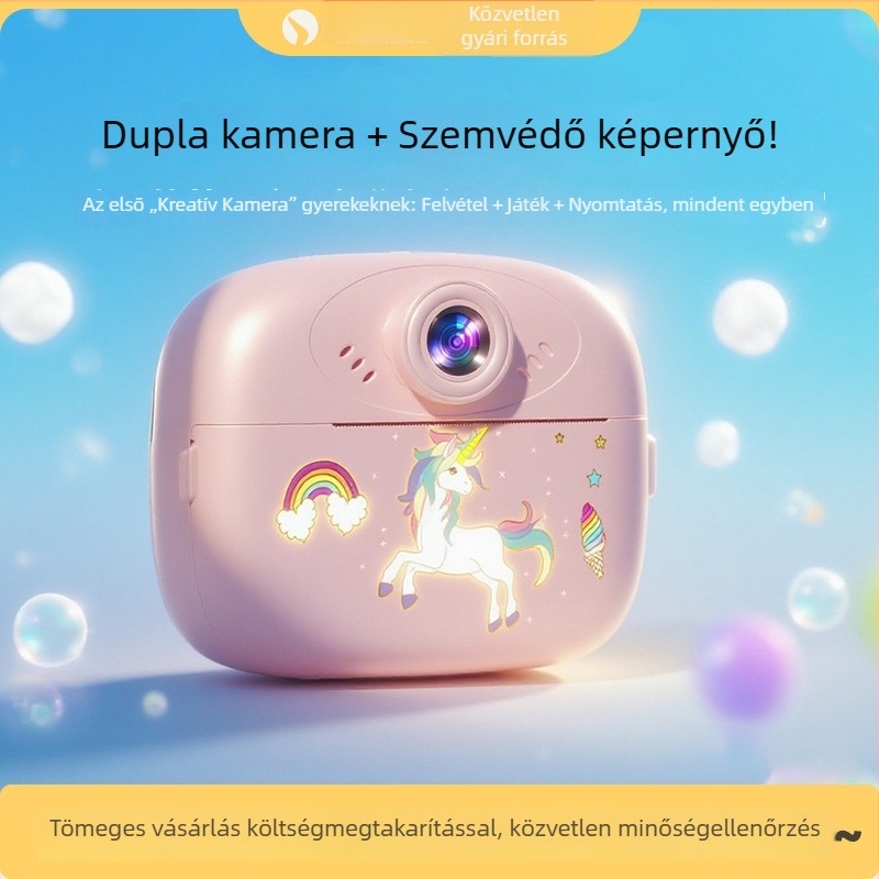 Gyerekeknek szóló azonnali nyomtatású kamera, videojáték-stílusú, okos SLR-hez hasonló játékkamera