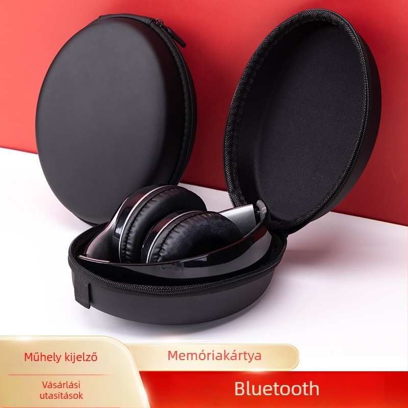 Over-ear fejhallgató tok EVA anyagból, cipzáras tároló