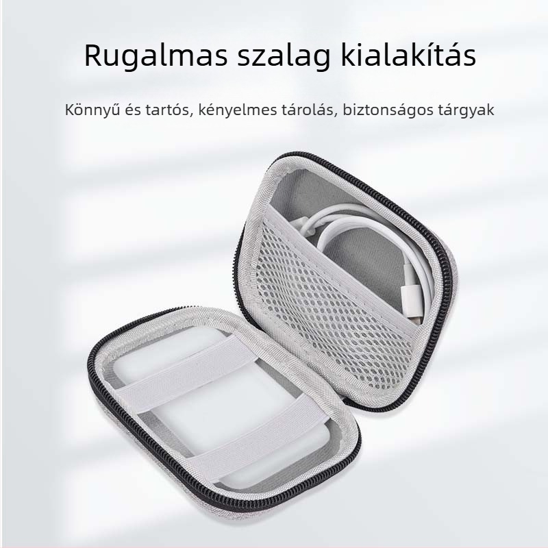 EVA tároló táska kábelekhez, töltőkhöz, USB-meghajtókhoz és hordozható akkumulátorokhoz