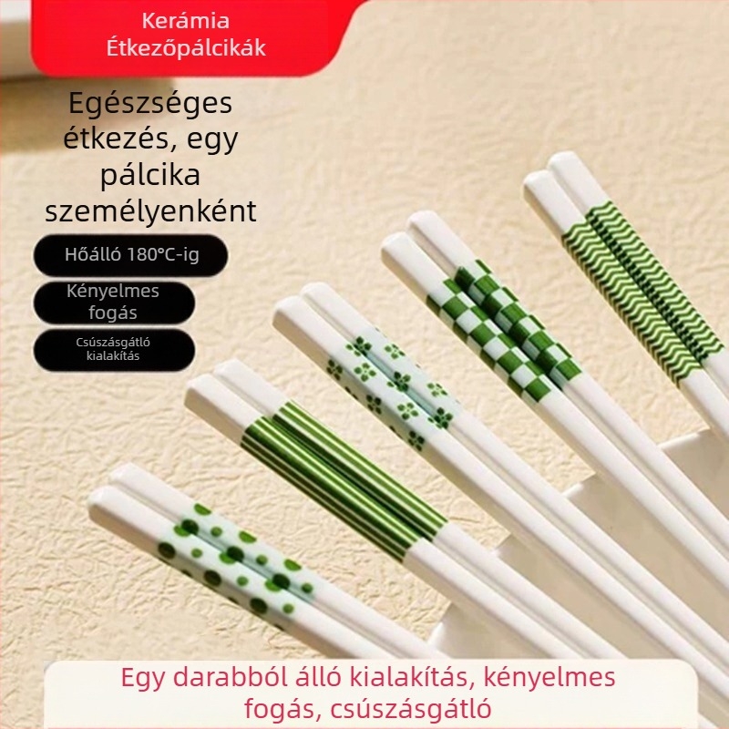 Prémium kerámia_evőpálcikák otthoni használatra, modern minimalista stílus, antibakteriális, hőálló, egy személyre szóló evőpálcika készlet