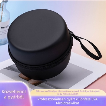 Hordozható kerek EVA fejhallgató tok, csomagoló dobozzal, többfunkciós digitális elektronikai szervező