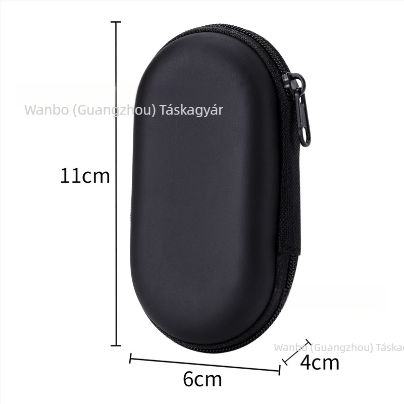 Oval EVA kábel-tároló táska – USB memóriák, töltők és Bluetooth fülhallgatók számára