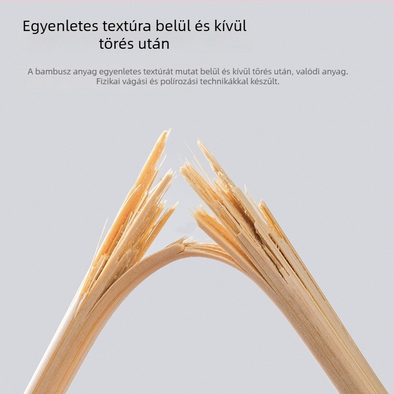 Egyszer használatos, magas minőségű bambusz pálcikák, egyedi csomagolásban, otthoni használatra és elvitelre, karbonizált.
