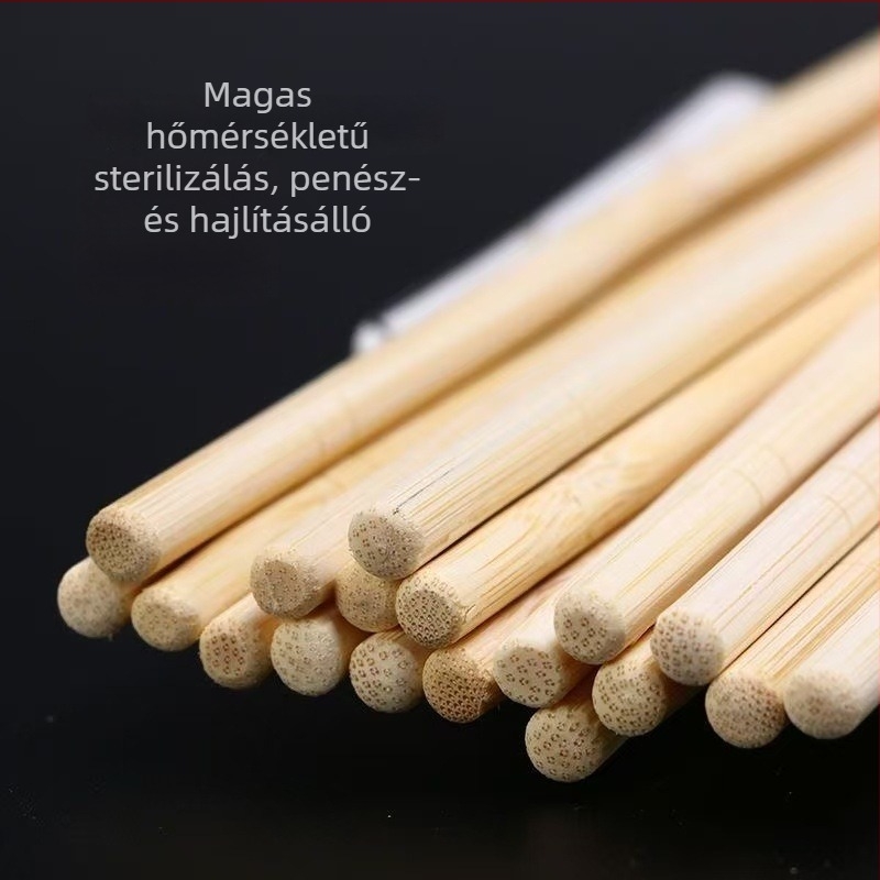 Élelmiszer-minőségű egyszer használatos bambuszpálcikák, egyedi csomagolásban éttermek számára, higiénikus, 50 pár/csomag, nagykereskedelem