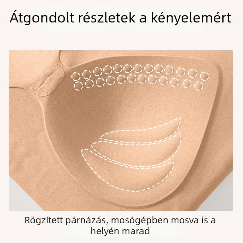 Nincs varrás, láthatatlan formázó melltartó push-up funkcióval, oldalsó összegzés, anti-esés, teljes kosár, hátul egy darabból készült pánt