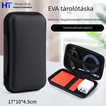 EVA tok elektronikai kiegészítőkhöz: hordozható szervező Bluetooth fejhallgatóhoz és kábelekhez, nagy kapacitású külső akkumulátor