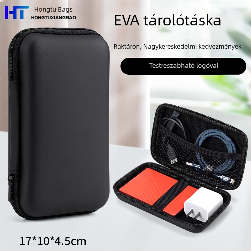 EVA tok elektronikai kiegészítőkhöz: hordozható szervező Bluetooth fejhallgatóhoz és kábelekhez, nagy kapacitású külső akkumulátor