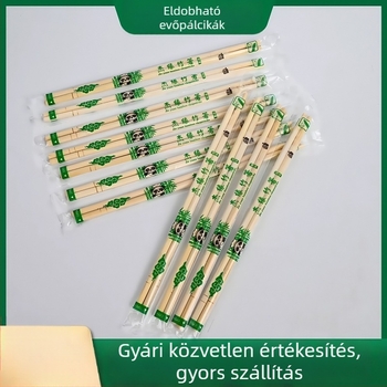 Egyszer használatos bambusz evőpálcák, egyenként csomagolva éttermek számára