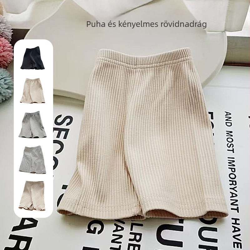 Könnyű pamut gyerekeknek készült casual nadrág, koreai stílusú, uniszex, 2025 tavasz–nyár, mintával