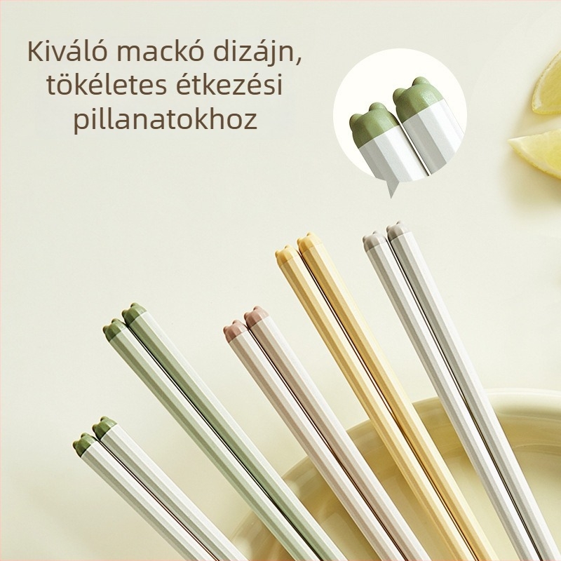 Kiváló minőségű krémes stílusú evőpálcikák otthoni használatra, személyenként egy pár, penészálló és csúszásmentes