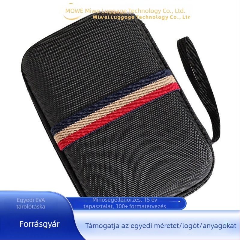 EVA‑kemény héjú hordozható merevlemez tároló táska és digitális kiegészítők, Seagate-kompatibilis, univerzális tápegység-doboz, töltő, adatkábelek és fejhallgatók