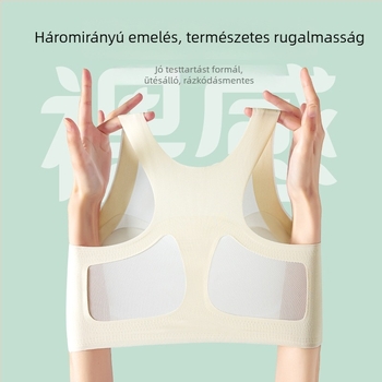 Fejlődésben lévő lányok számára varrat nélküli, légáteresztő melltartó, integrált rögzített kosárral