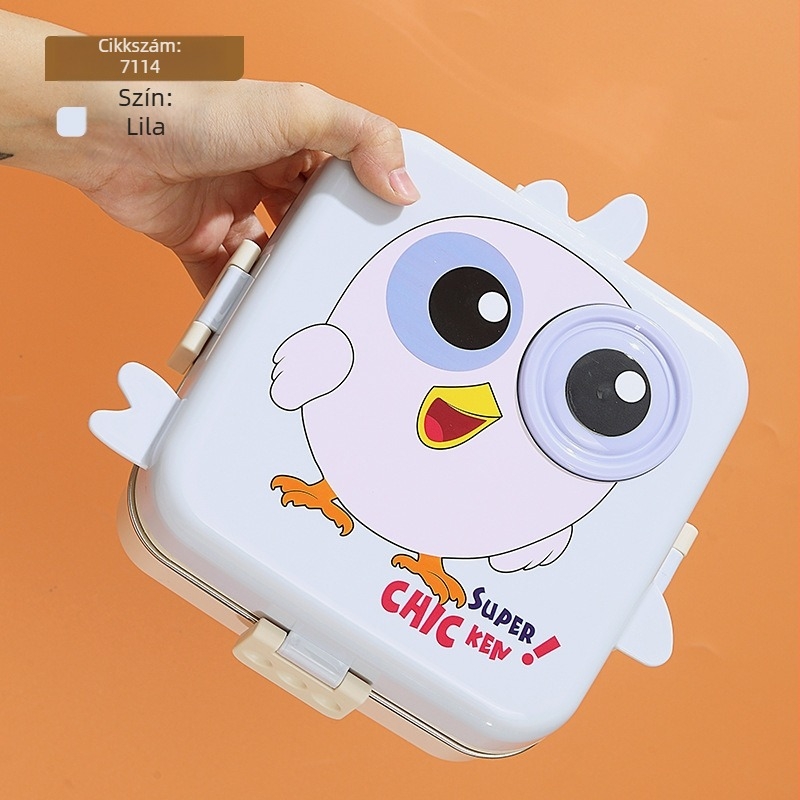 Gyermekeknek szóló rozsdamentes acél ebéddoboz, japán stílusú bento, élelmiszerbiztonsági minőségű kültéri piknikes doboz