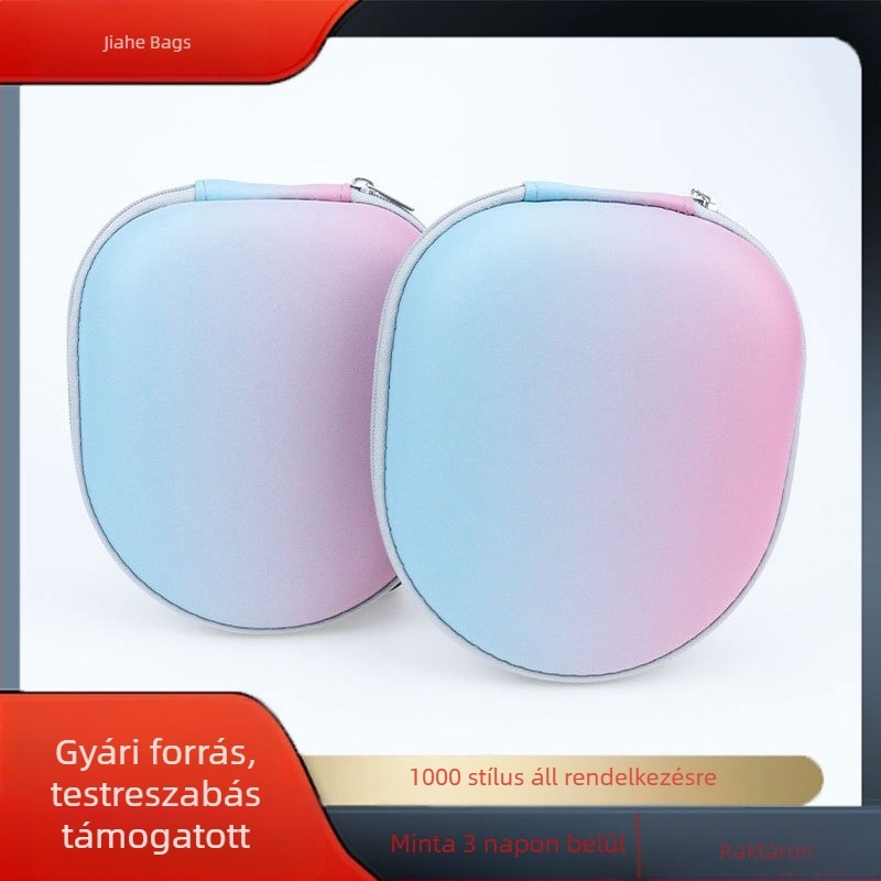 Gradient színű EVA tároló tok csontvezetéses és levegővezetéses Bluetooth fülhallgatókhoz, kicsi méret