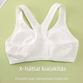 Pamut edzőmelltartó lányoknak 7–14 éves korosztálynak