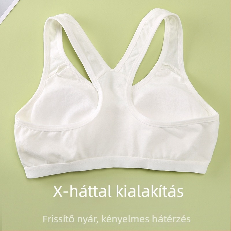 Pamut edzőmelltartó lányoknak 7–14 éves korosztálynak