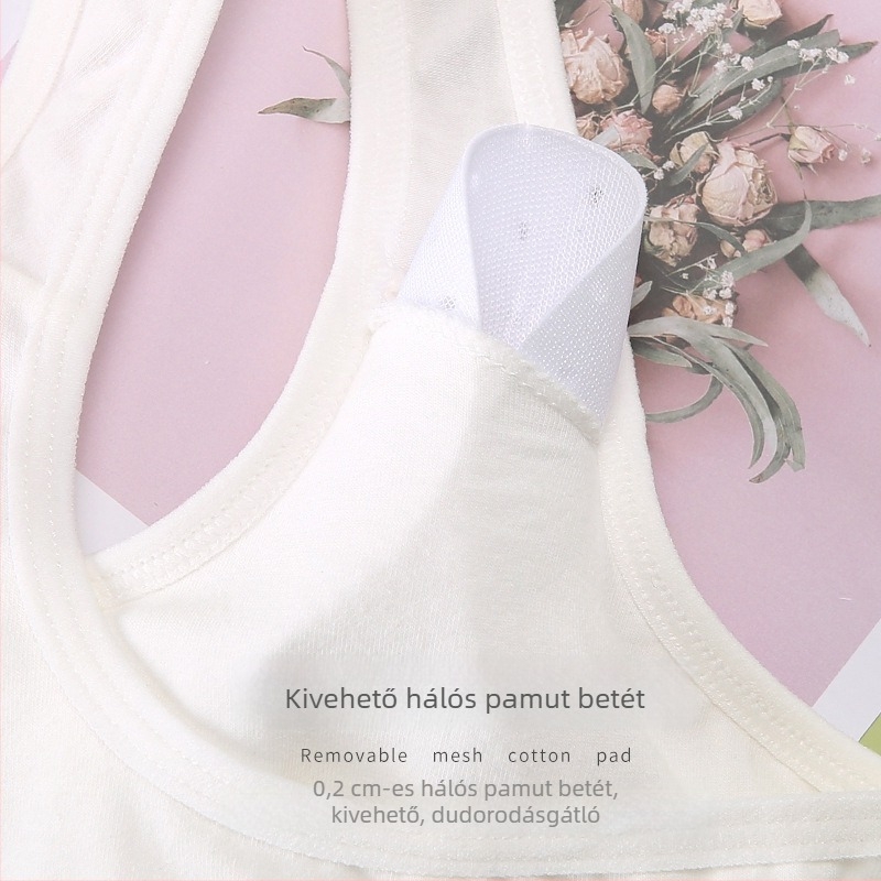 Pamut edzőmelltartó lányoknak 7–14 éves korosztálynak