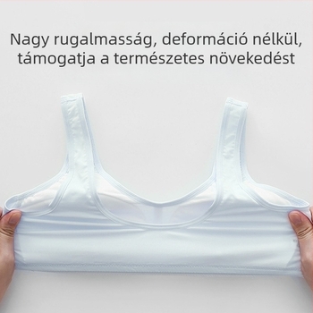 Fejlődési időszak antibakteriális fehérnemű lányoknak, melltartó-stílusú felső, széles vállpántok, nagy rugalmasság, varrat nélküli